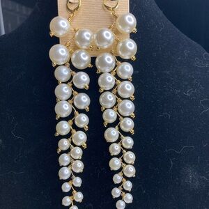 Elegant Pearl and Gold Drop Earrings